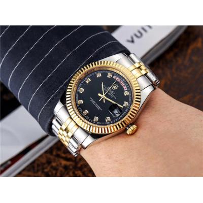 Replica Day-Date A8283 Automatic Mens Watch Silver Dial Two Tone Yellow Gold B E150