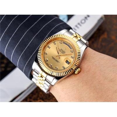 Replica Day-Date A8283 Automatic Mens Watch Silver Dial Two Tone Yellow Gold B E150