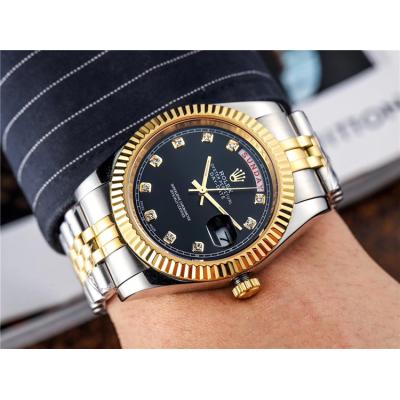 Replica Day-Date A8283 Automatic Mens Watch Silver Dial Two Tone Yellow Gold B E150