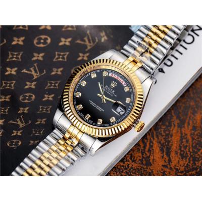 Replica Day-Date A8283 Automatic Mens Watch Silver Dial Two Tone Yellow Gold B E150