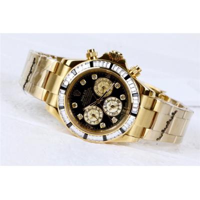 Replica Cosmograph Daytona A21J Automatic  Mens Watch Black Dial  Oyster Bracelet Rose Gold E158