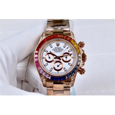 Replica Cosmograph Daytona  A21J Automatic Movement Mens Watch Gold Dial Oyster Bracelet Yellow Gold E162