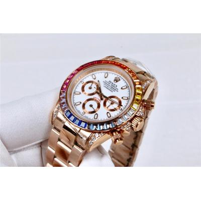 Replica Cosmograph Daytona  A21J Automatic Movement Mens Watch Gold Dial Oyster Bracelet Yellow Gold E162