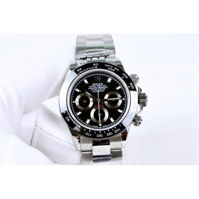 Replica Cosmograph Daytona  A21J Automatic  Mens Watch Black Dial Oyster Bracelet  SS A E163