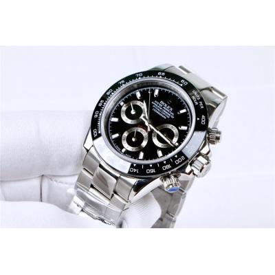 Replica Cosmograph Daytona  A21J Automatic  Mens Watch Black Dial Oyster Bracelet  SS A E163