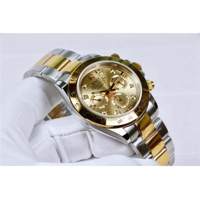 Replica Cosmograph Daytona  A21J Automatic  Mens Watch White Dial Oyster Bracelet Yellow Gold B E163