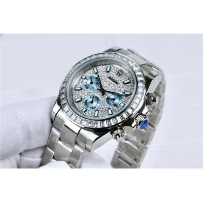 Replica Cosmograph Daytona A21J Automatic  Mens Watch Full Diamonds Dial Oyster Bracelet SS E165