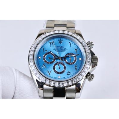 Replica Cosmograph Daytona A21J Automatic  Mens Watch Ice Blue Dial Oyster Bracelet SS E166