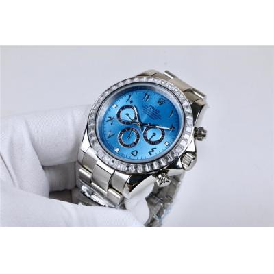 Replica Cosmograph Daytona A21J Automatic  Mens Watch Ice Blue Dial Oyster Bracelet SS E166