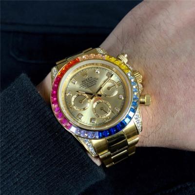 Replica Cosmograph Daytona A21J Automatic  Mens Watch White Dial Oyster Bracelet  Rose Gold E171