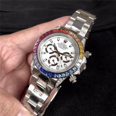 Replica Cosmograph Daytona A21J Automatic  Mens Watch White Dial Oyster Bracelet  Rose Gold E171