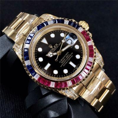 Replica Submariner Japan Miyota 8215 Automatic  Mens Watch   Blue Dial Oyster Bracelet Rose Gold E173