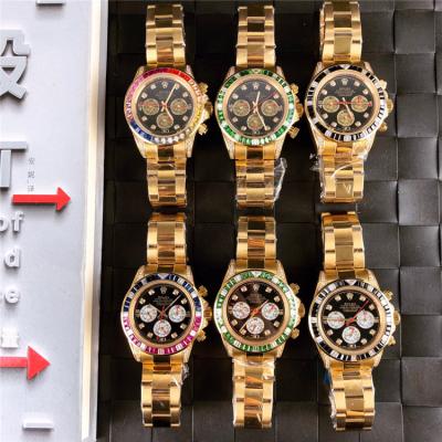 Replica Cosmograph Daytona A21J Automatic Mens Watch Black Dial Oyster Bracelet Yellow  Gold A E175