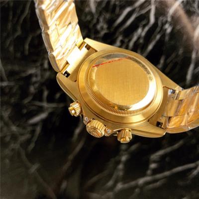 Replica Cosmograph Daytona A21J Automatic Mens Watch Black Dial Oyster Bracelet Yellow  Gold A E175