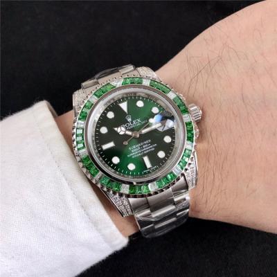 Replica Submariner Japan Miyota 8215 Automatic Movement Mens Watch Green Dial Oyster Bracelet SS E179