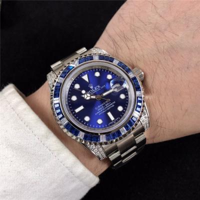 Replica Submariner Japan Miyota 8215 Automatic Movement Mens Watch Blue  Dial Oyster Bracelet SS E180