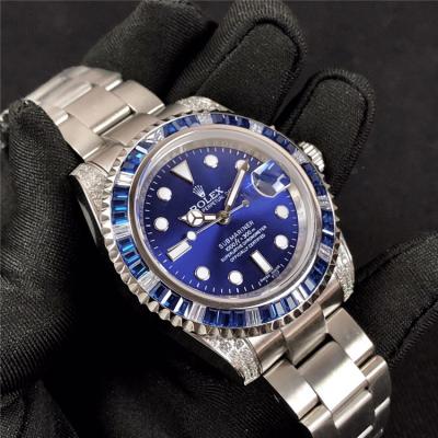 Replica Submariner Japan Miyota 8215 Automatic Movement Mens Watch Blue  Dial Oyster Bracelet SS E180