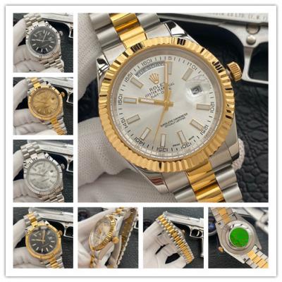 Replica Day-Date A21j Automatic Movement Mens Watch White Dial  Oyster Bracelet Two Tone Yellow Gold E184