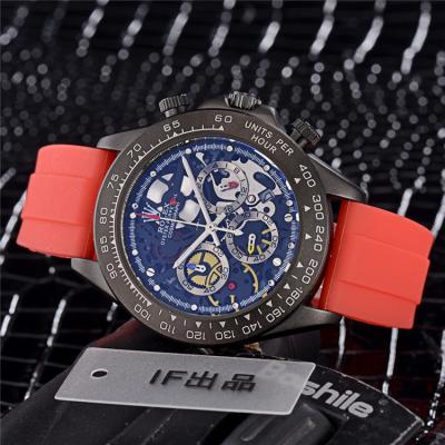 Replica Cosmograph Daytona Japan Quartz Chronograph Mens Watch  skeleton Dial Rubber Strap A E186