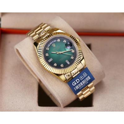 Replica Day-Date Japan Miyota 8215 Automatic Mens Watch Green Dial Oyster Bracelet Yellow Gold​ A E190