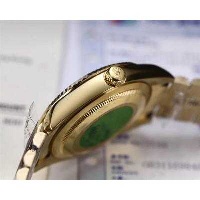 Replica Day-Date Japan Miyota 8215 Automatic Mens Watch Green Dial Oyster Bracelet Yellow Gold​ A E190