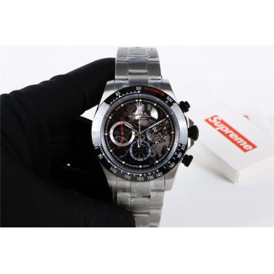 Replica Cosmograph Daytona Japan Quartz Chronograph Mens Watch  skeleton Dial PVD Steel E192