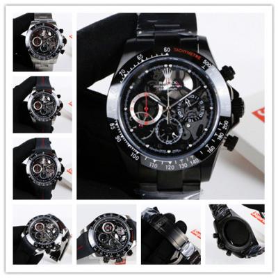 Replica Cosmograph Daytona Japan Quartz Chronograph Mens Watch  skeleton Dial PVD Steel E192