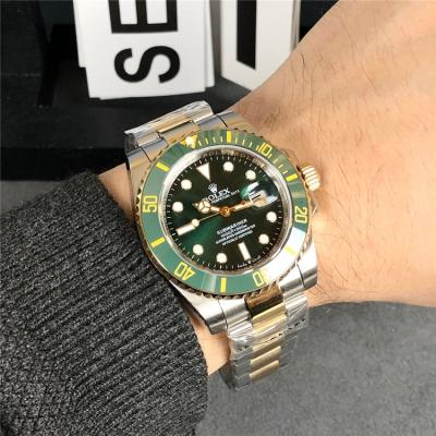 Replica Submariner A21J Automatic Mens Watch Blue Dial Oyster Bracelet Two Tone Yellow Gold E203