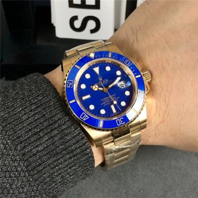 Replica Submariner A21J Automatic Mens Watch Blue Dial Oyster Bracelet Two Tone Yellow Gold E203