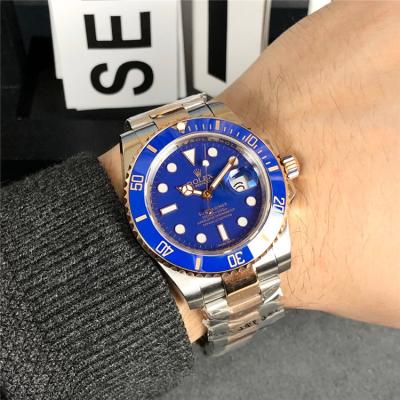 Replica Submariner A21J Automatic Mens Watch Blue Dial Oyster Bracelet Two Tone Yellow Gold E203