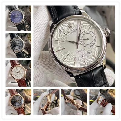 Replica Cellini  A21J Automatic Movement Mens Watch White Dial Leather Strap E205