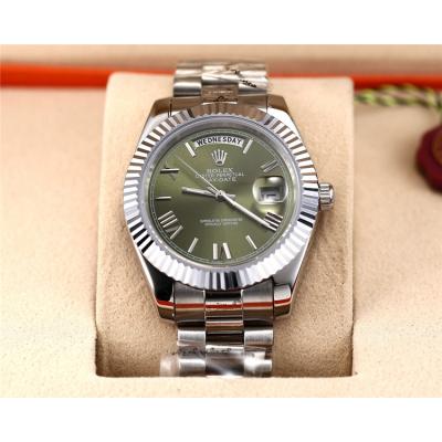 Replica  Day-Date  Miyota 8285 Automatic Movement Mens Watch  White Dial Oyster Bracelet SS A E206