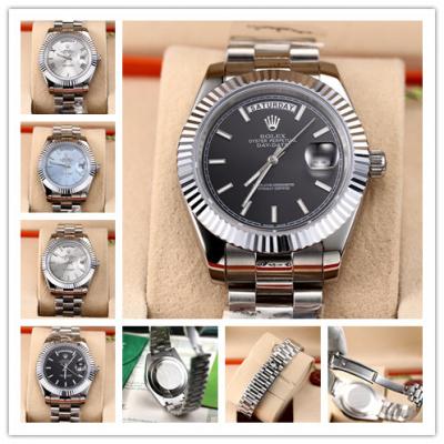 Replica  Day-Date  Miyota 8285 Automatic Movement Mens Watch  Black Dial Oyster Bracelet SS B E206