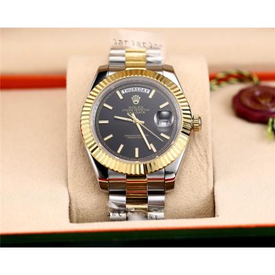 Replica  Day-Date  Miyota 8285 Automatic  Mens Watch  White Dial Oyster Bracelet Two Tone Yellow Gold C E206