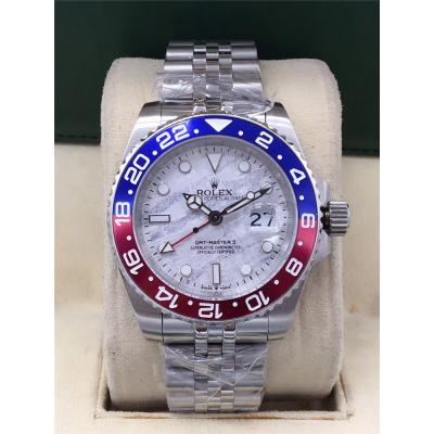 Replica GMT-Master II A21J Automatic Movement Mens Watch Meteorite Dial Oyster Bracelet SS  E216