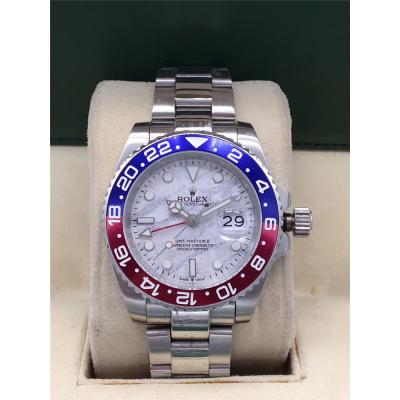 Replica GMT-Master II A21J Automatic Movement Mens Watch Meteorite Dial Oyster Bracelet SS  E216