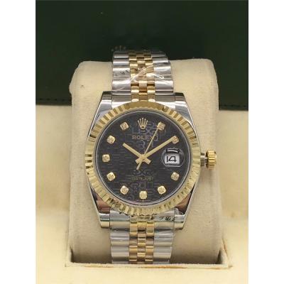 Replica Day-Date A2813 Automatic Movement Mens Watch Gold Dial Jubilee Bracelet Yellow Gold B E220