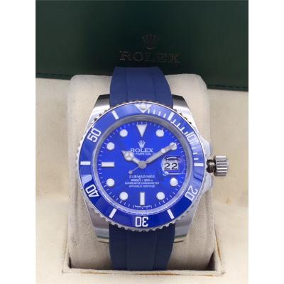 Replica Submariner A2813 Automatic Movement Mens Watch White Dial Ruber Strap B E223