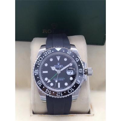 Replica GMT-Master II A21J Automatic Movement Mens Watch Black Dial Rubber Strap C E224