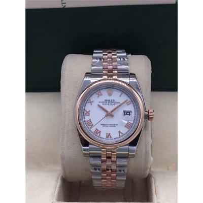 Replica Datejust A2813 Automatic Mens Watch White Dial Jubilee Bracelet Rose Gold E226