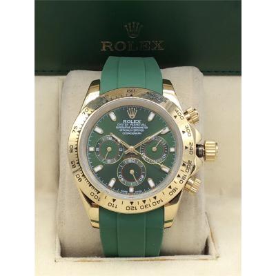 Replica Cosmograph Daytona  A21j Automatic Movement Mens Watch Green Dial Rubber Strap E228