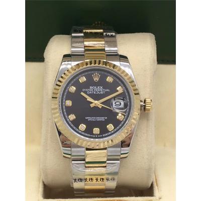 Replica Datejust A2813 Automatic Mens Watch Gold Dial Oyster Bracelet Yellow Gold E229