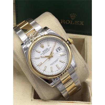 Replica Datejust A2813 Automatic Mens Watch White Dial Oyster Bracelet Rose Gold E231