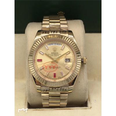 Replica Day-Date A2813 Automatic Mens Watch Gold Dial Oyster Bracelet Yellow Gold E232