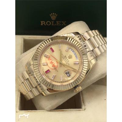 Replica Day-Date A2813 Automatic Mens Watch Gold Dial Oyster Bracelet Yellow Gold E232