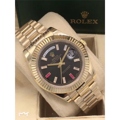 Replica Day-Date A2813 Automatic Mens Watch Gold Dial Oyster Bracelet Yellow Gold E232