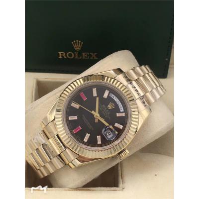 Replica Day-Date A2813 Automatic Mens Watch Gold Dial Oyster Bracelet Yellow Gold E232