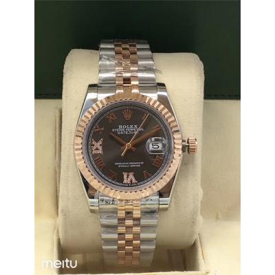 Replica Datejust A2813 Automatic Mens Watch Black Dial Oyster Bracelet SS E234