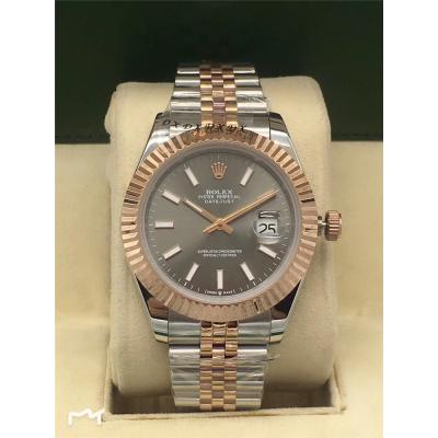 Replica Datejust A2813 Automatic Mens Watch White Dial Oyster Bracelet Yellow Gold E235