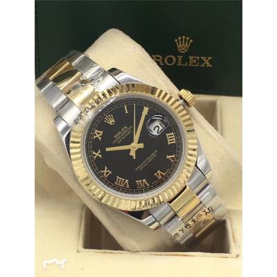 Replica Datejust A2813 Automatic Mens Watch White Dial Oyster Bracelet Yellow Gold E235